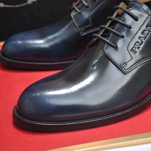 Replica Prada Leather Shoes For Men #1408718 $98.00 USD for Wholesale