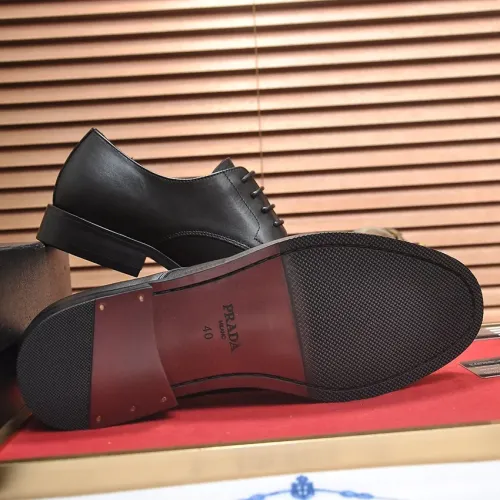 Replica Prada Leather Shoes For Men #1408720 $98.00 USD for Wholesale