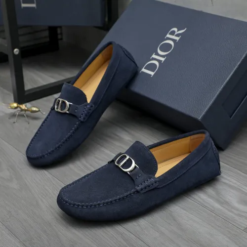 Replica Christian Dior Leather Shoes For Men #1408724 $82.00 USD for Wholesale