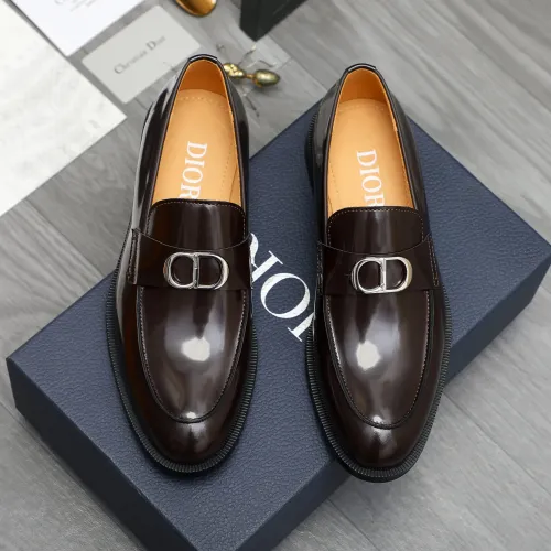 Replica Christian Dior Leather Shoes For Men #1408728 $92.00 USD for Wholesale