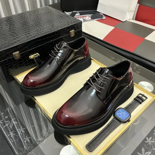 Replica Prada Leather Shoes For Men #1408754 $115.00 USD for Wholesale