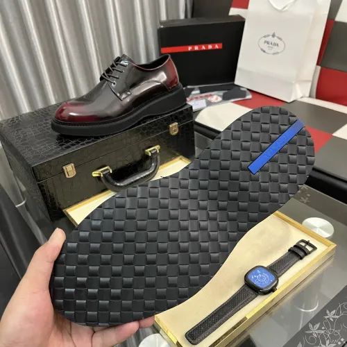 Replica Prada Leather Shoes For Men #1408754 $115.00 USD for Wholesale