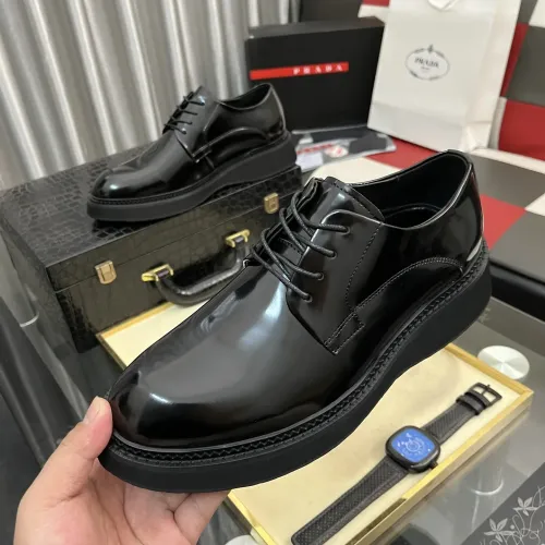 Cheap Prada Leather Shoes For Men #1408755, $$115.00 USD On Prada Leather Shoes