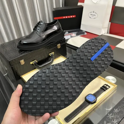 Replica Prada Leather Shoes For Men #1408755 $115.00 USD for Wholesale