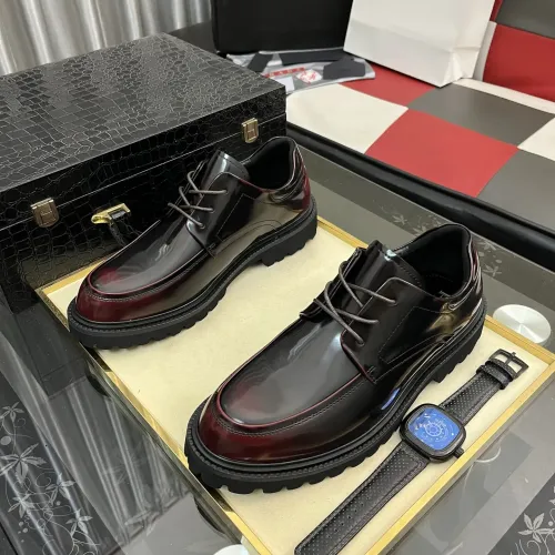 Replica Prada Leather Shoes For Men #1408760 $115.00 USD for Wholesale