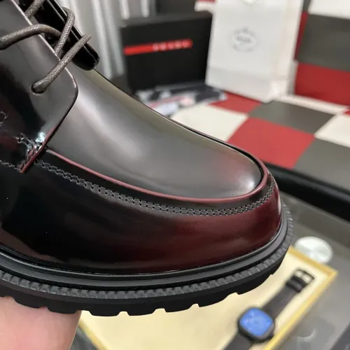 Replica Prada Leather Shoes For Men #1408760 $115.00 USD for Wholesale