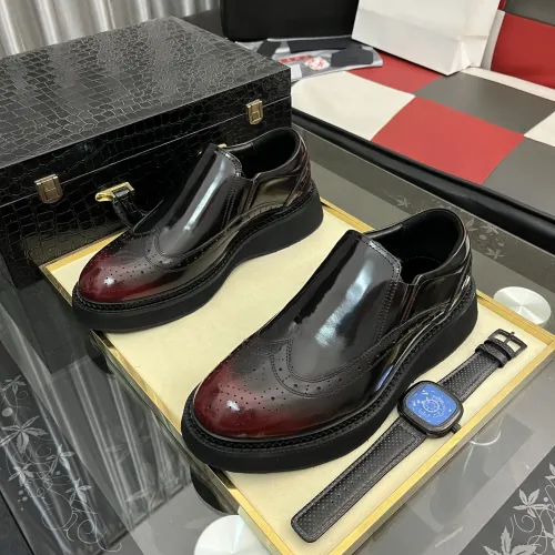 Replica Prada Leather Shoes For Men #1408766 $115.00 USD for Wholesale