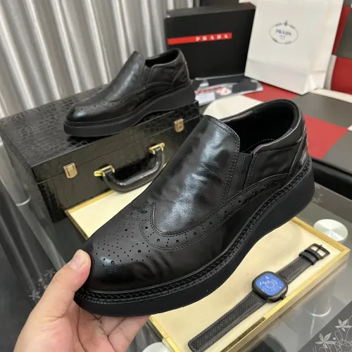 Cheap Prada Leather Shoes For Men #1408768, $$115.00 USD On Prada Leather Shoes