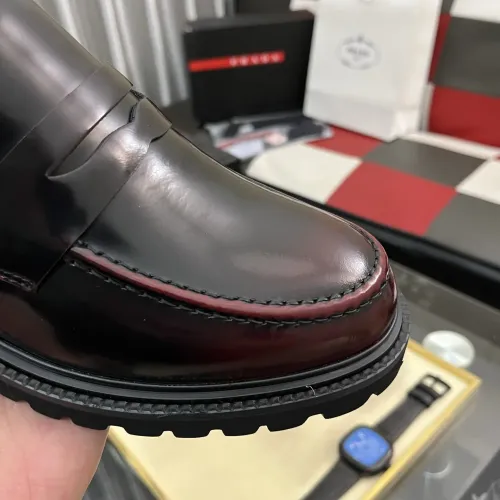 Replica Prada Leather Shoes For Men #1408769 $115.00 USD for Wholesale