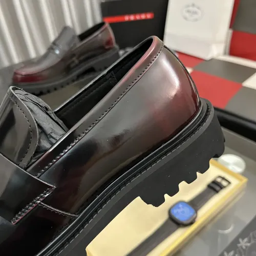 Replica Prada Leather Shoes For Men #1408769 $115.00 USD for Wholesale