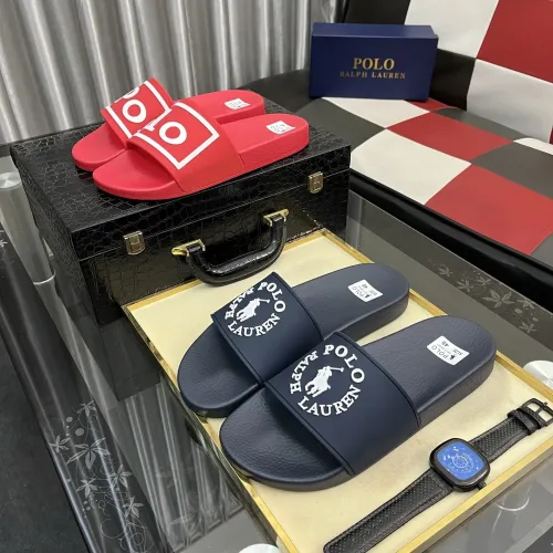 Replica Ralph Lauren Polo Slippers For Men #1408853 $42.00 USD for Wholesale