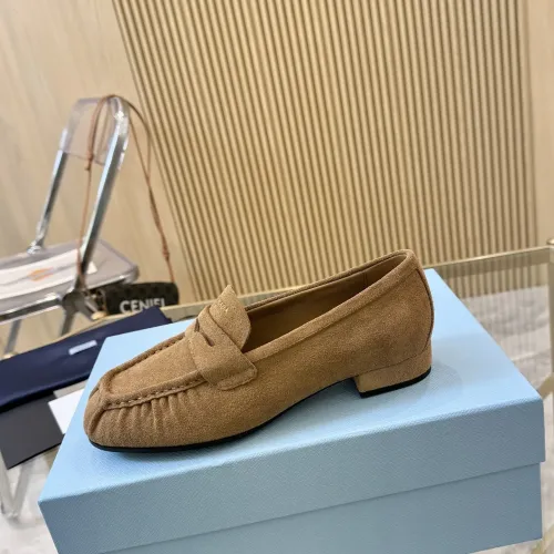 Replica Prada Leather Shoes For Women #1409384 $102.00 USD for Wholesale