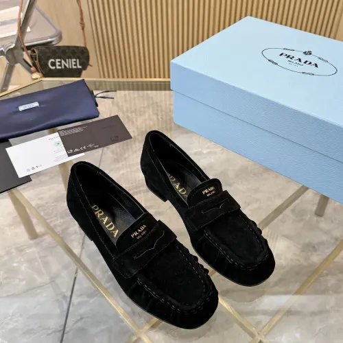 Replica Prada Leather Shoes For Women #1409387 $102.00 USD for Wholesale
