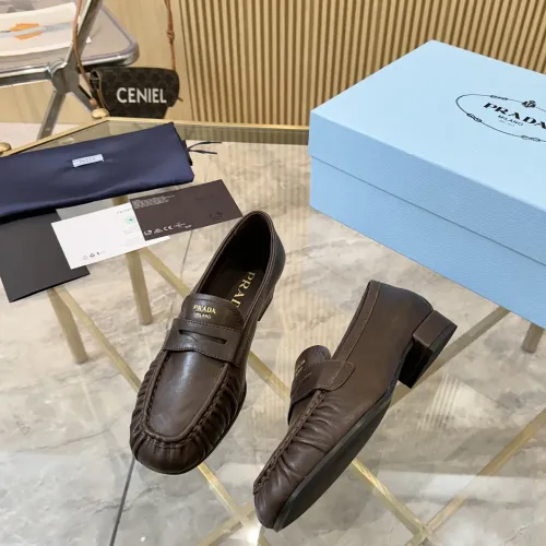 Replica Prada Leather Shoes For Women #1409388 $102.00 USD for Wholesale