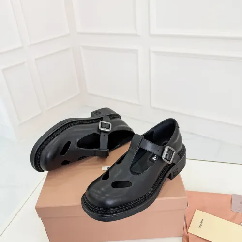 Cheap MIU MIU Leather Shoes For Women #1409419, $$102.00 USD On MIU MIU Leather Shoes