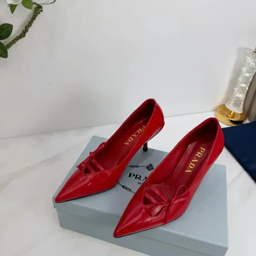 Replica Prada High-heeled Shoes For Women #1409436 $102.00 USD for Wholesale