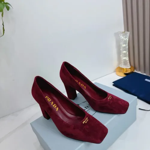 Replica Prada High-heeled Shoes For Women #1409439 $102.00 USD for Wholesale