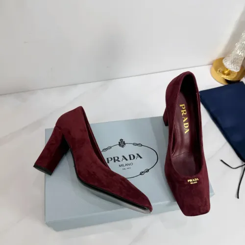 Replica Prada High-heeled Shoes For Women #1409439 $102.00 USD for Wholesale