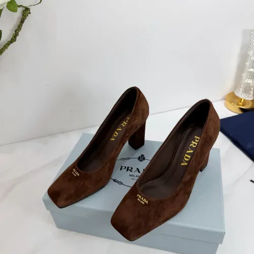 Replica Prada High-heeled Shoes For Women #1409442 $102.00 USD for Wholesale