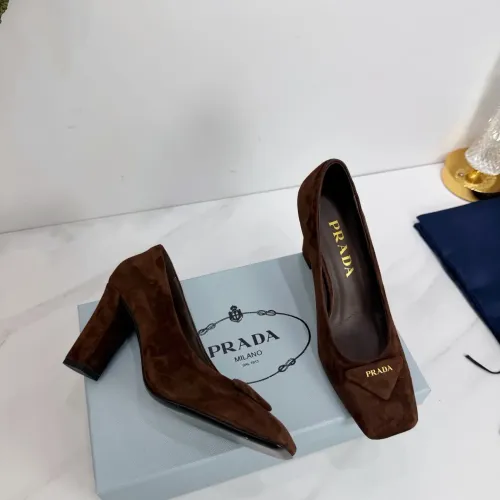 Replica Prada High-heeled Shoes For Women #1409444 $102.00 USD for Wholesale