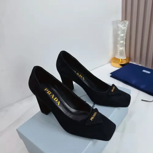 Replica Prada High-heeled Shoes For Women #1409447 $102.00 USD for Wholesale