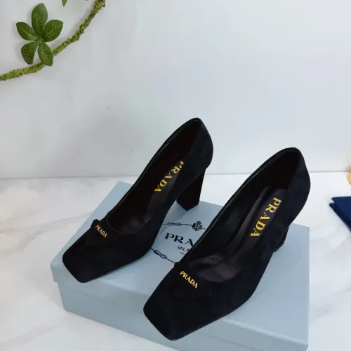 Replica Prada High-heeled Shoes For Women #1409447 $102.00 USD for Wholesale
