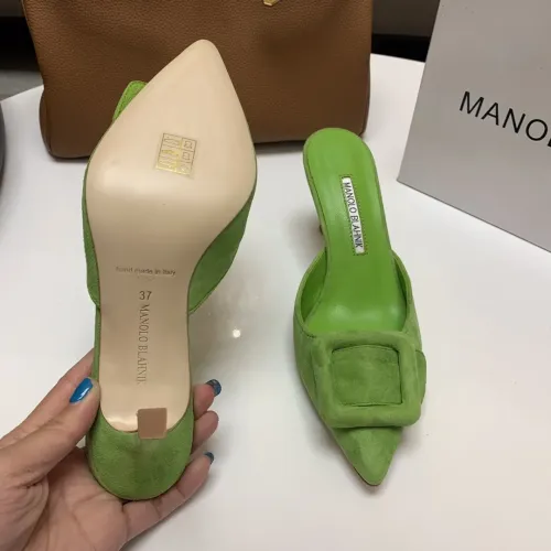 Replica Manolo Blahnik Slippers For Women #1409575 $96.00 USD for Wholesale