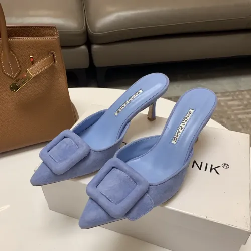 Cheap Manolo Blahnik Slippers For Women #1409576, $$96.00 USD On Manolo Blahnik Slippers