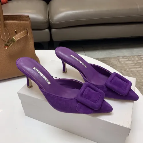 Cheap Manolo Blahnik Slippers For Women #1409580, $$96.00 USD On Manolo Blahnik Slippers