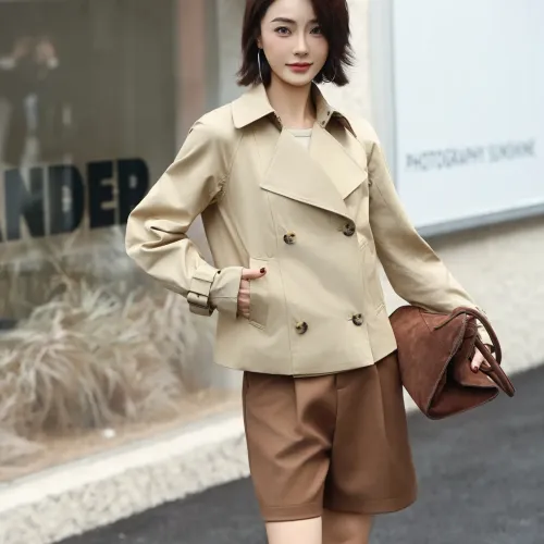 Cheap Burberry Trench Coat Long Sleeved For Women #1410241, $$132.00 USD On Burberry Trench Coat