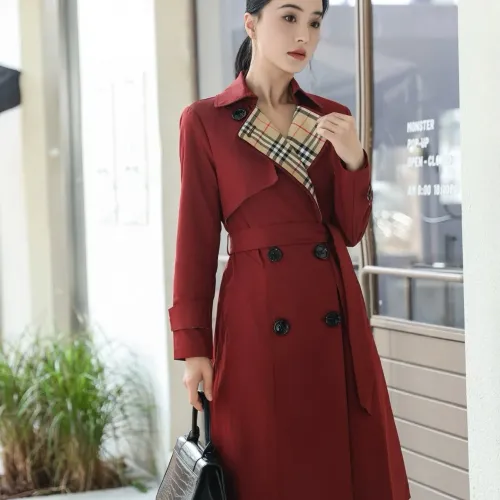 Cheap Burberry Trench Coat Long Sleeved For Women #1410296, $$160.00 USD On Burberry Trench Coat