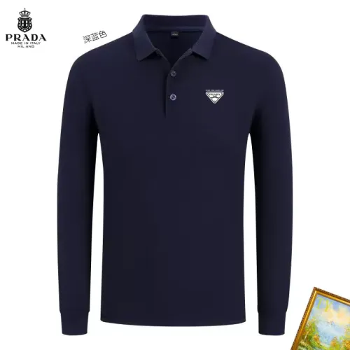 Cheap Prada T-Shirts Long Sleeved For Men #1410436, $$40.00 USD On Prada T-Shirts