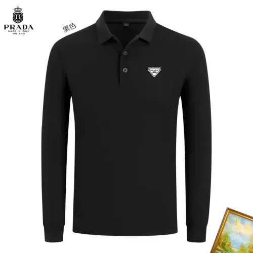Cheap Prada T-Shirts Long Sleeved For Men #1410437, $$40.00 USD On Prada T-Shirts