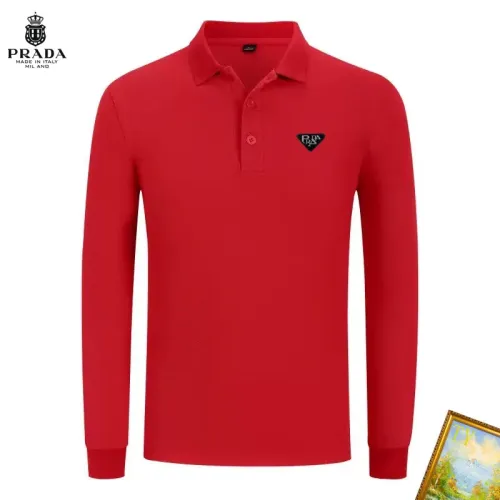 Cheap Prada T-Shirts Long Sleeved For Men #1410488, $$40.00 USD On Prada T-Shirts