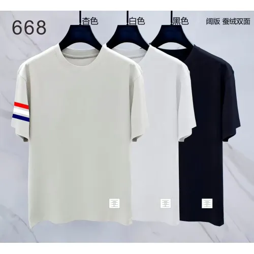 Replica Thom Browne TB T-Shirts Short Sleeved For Men #1411410 $38.00 USD for Wholesale