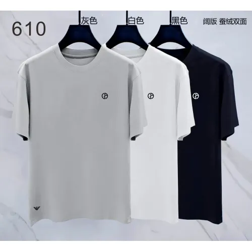 Replica Armani T-Shirts Short Sleeved For Men #1411448 $38.00 USD for Wholesale