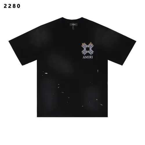 Cheap Amiri T-Shirts Short Sleeved For Unisex #1412153, $$34.00 USD On Amiri T-Shirts