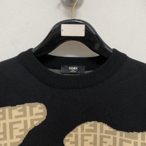 Replica Fendi Sweaters Long Sleeved For Men #1412712 $85.00 USD for Wholesale