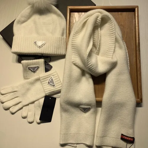 Replica Prada Hat and Scarf and Glove Set #1413070 $76.00 USD for Wholesale
