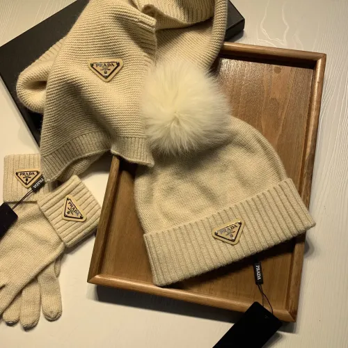 Replica Prada Hat and Scarf and Glove Set #1413071 $76.00 USD for Wholesale