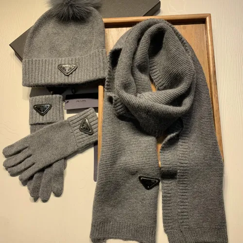 Replica Prada Hat and Scarf and Glove Set #1413073 $76.00 USD for Wholesale