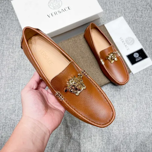 Replica Versace Leather Shoes For Men #1416054 $85.00 USD for Wholesale