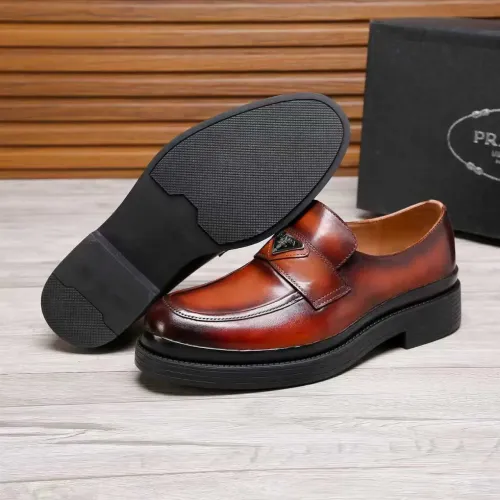 Replica Prada Leather Shoes For Men #1416115 $100.00 USD for Wholesale