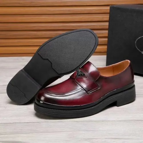 Replica Prada Leather Shoes For Men #1416117 $100.00 USD for Wholesale