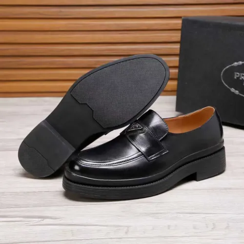 Replica Prada Leather Shoes For Men #1416119 $100.00 USD for Wholesale