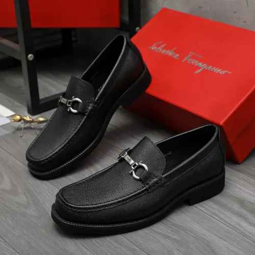 Replica Salvatore Ferragamo Leather Shoes For Men #1416444 $98.00 USD for Wholesale