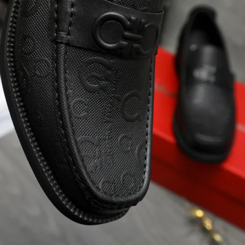 Replica Salvatore Ferragamo Leather Shoes For Men #1416446 $98.00 USD for Wholesale