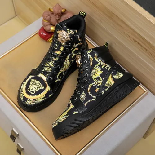 Replica Versace High Tops Shoes For Men #1416498 $85.00 USD for Wholesale