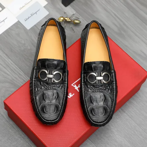 Replica Salvatore Ferragamo Leather Shoes For Men #1416523 $76.00 USD for Wholesale