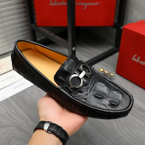 Replica Salvatore Ferragamo Leather Shoes For Men #1416523 $76.00 USD for Wholesale